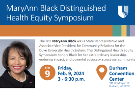 MaryAnn Black Distinguished Health Equity Symposium 2024 Flyer